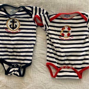 Short sleeve onesies - Miami resort - matching set - 12 month